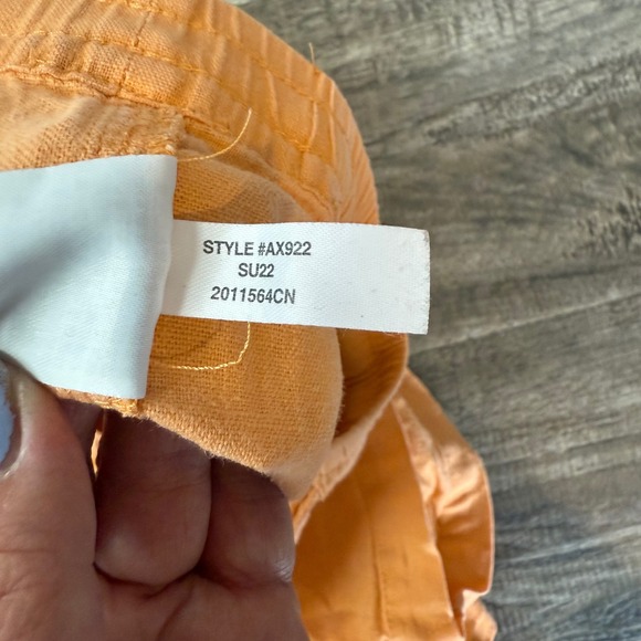 J.Crew Linen Blend‎ Shorts Drawstring Waist Casual Summer Pockets Orange Size S - Picture 7 of 10
